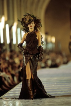 2002 Christian Dior by John Galliano Striped Stretch Knit Low