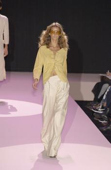 Sep 16, 2005; New York, NY, USA; Model CARMEN KASS walks the runway at the  Fashion