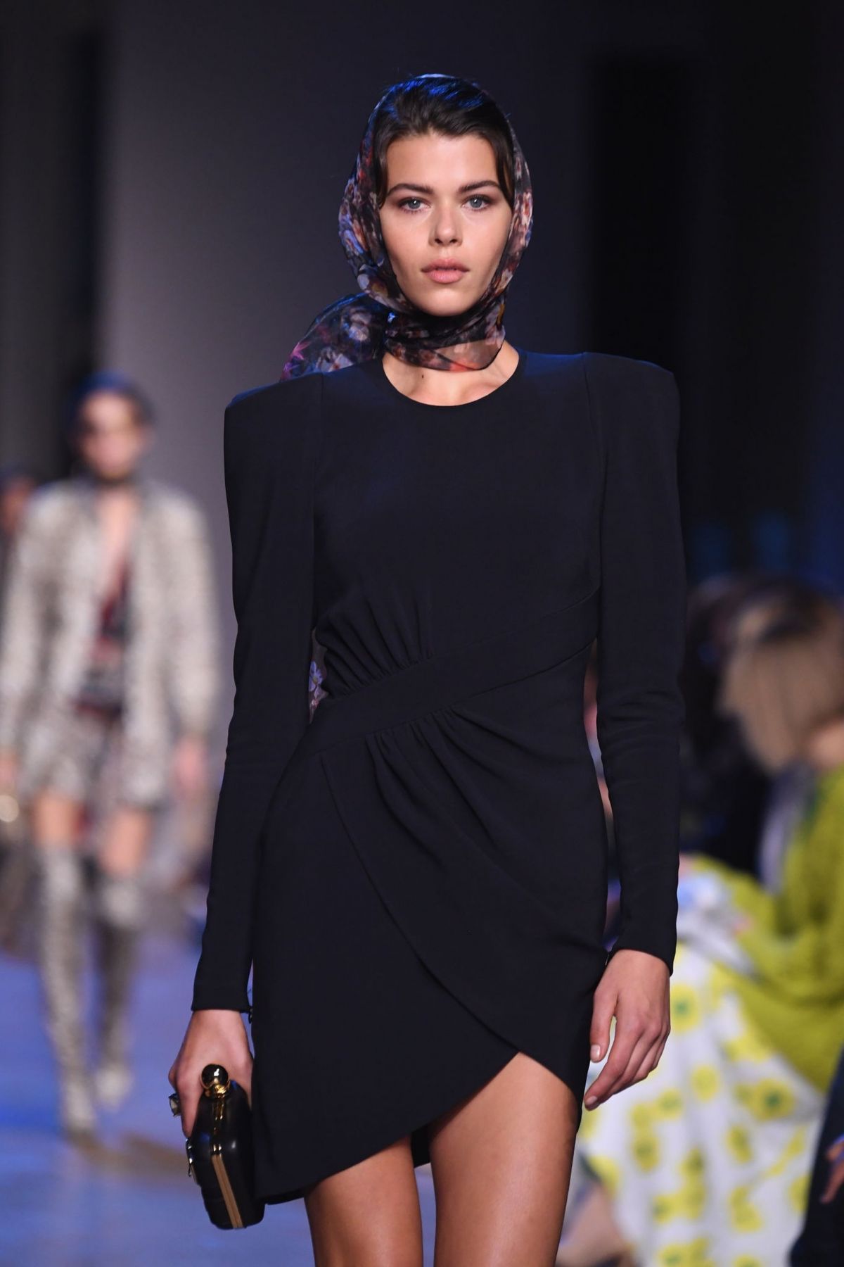 Model Georgia Fowler walks the catwalk for L'Oreal at Paris
