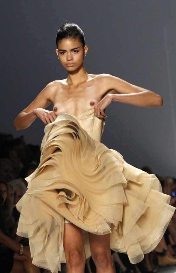 OMG Moment: A Model Suffers From Serious Nip Slip At Dennis Basso